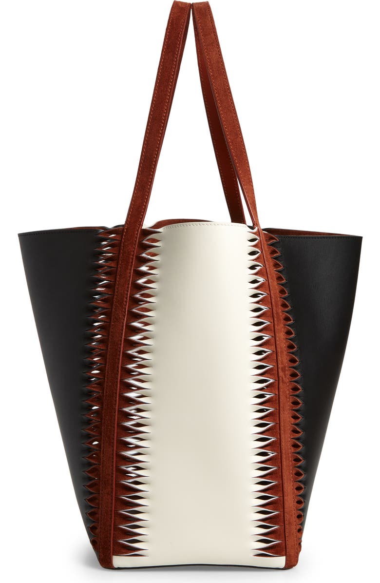 Chloé Louela Twist Trim Leather Tote, Alternate, color,