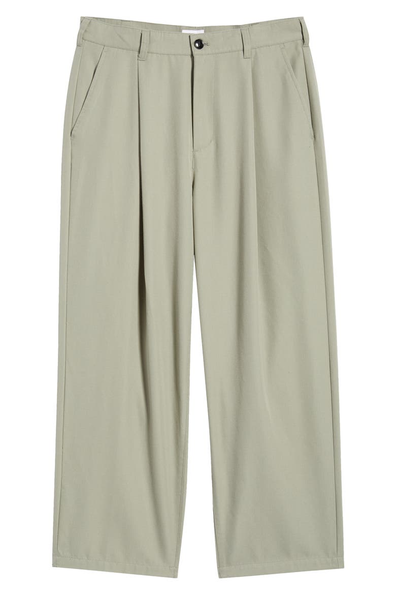 Otis Pleated Twill Pants, Alternate, color, DRIED SAGE