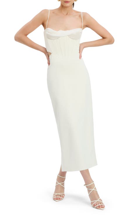 Martini Corset Cutout Midi Dress