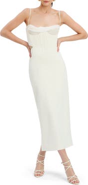 Bardot Martini Corset Cutout Midi Dress