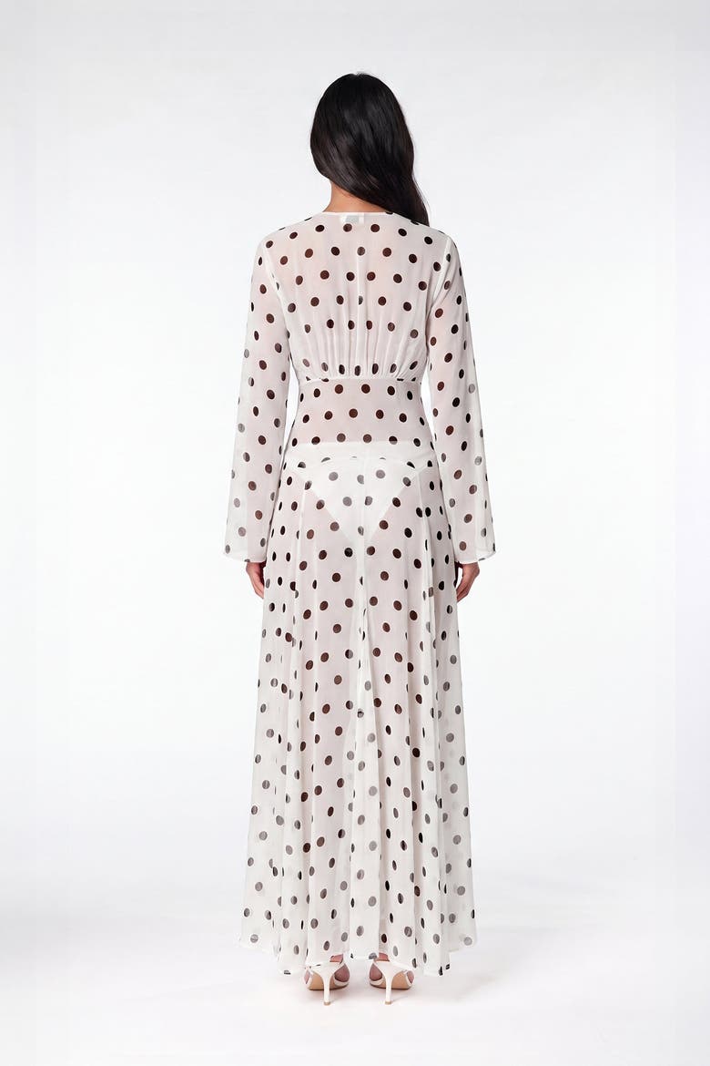 Marella Dress, Alternate, color, Ivory / Black Polka Dot