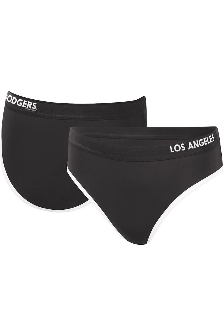 Women's G-III 4Her by Carl Banks Black Los Angeles Dodgers Southpaw Bikini Bottom, Main, color, Black