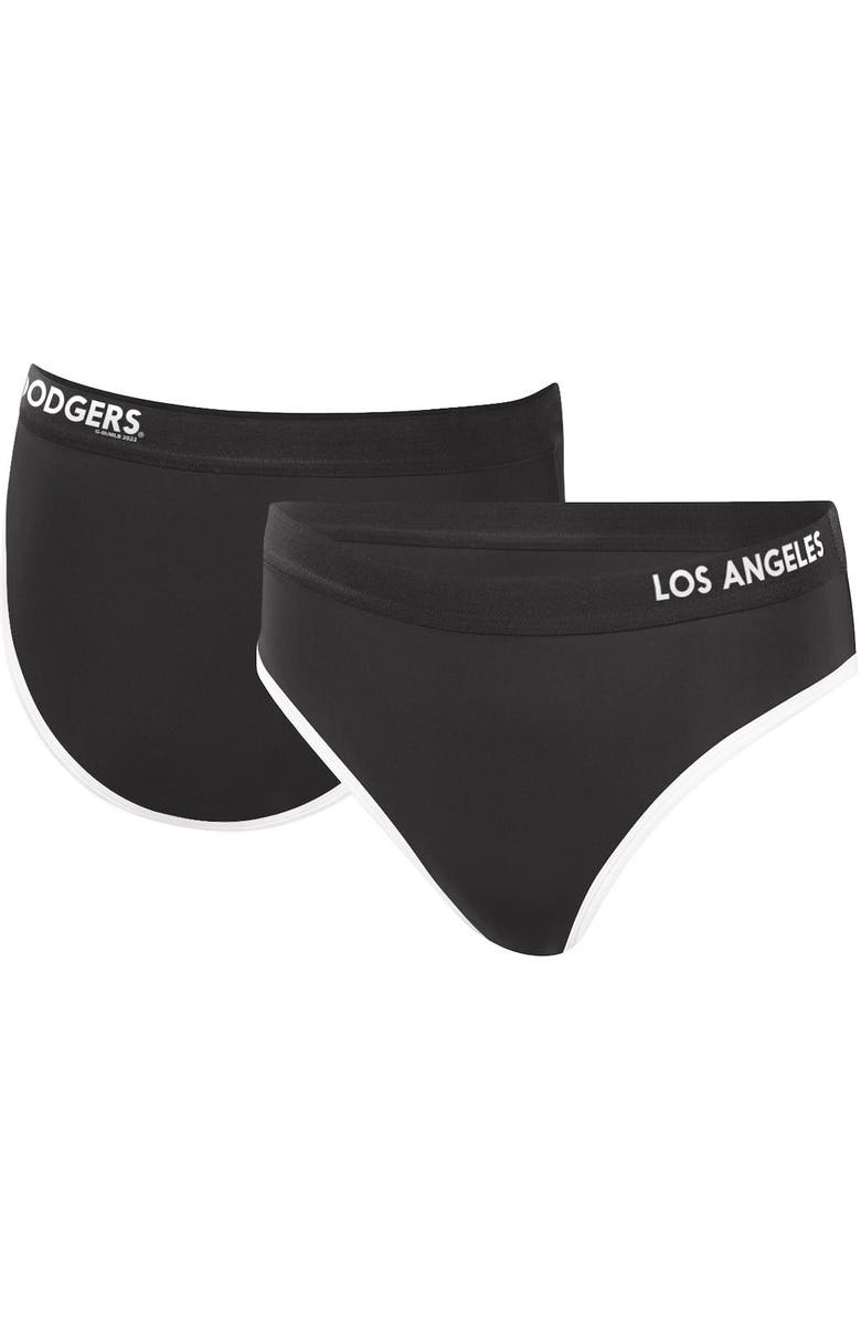 G-III 4HER BY CARL BANKS Women's G-III 4Her by Carl Banks Black Los Angeles Dodgers Southpaw Bikini Bottom, Main, color, Black