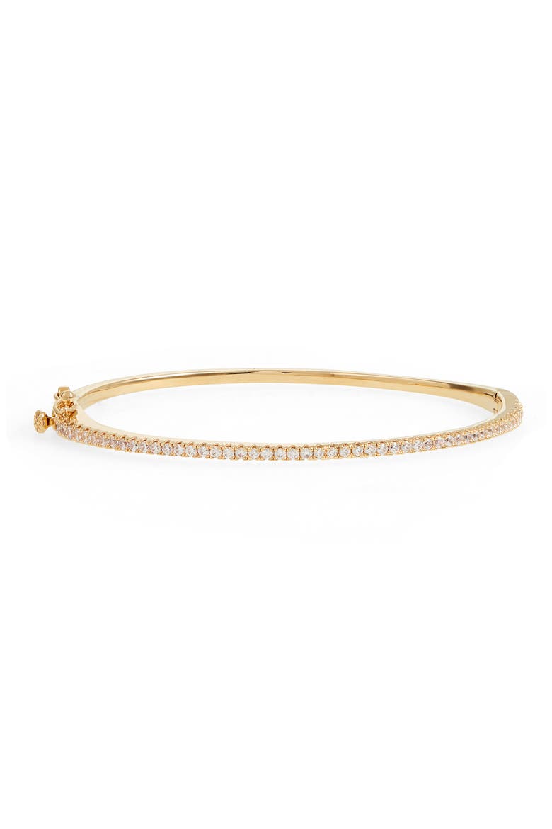 Delicate Cubic Zirconia Bangle, Main, color, CLEAR- GOLD