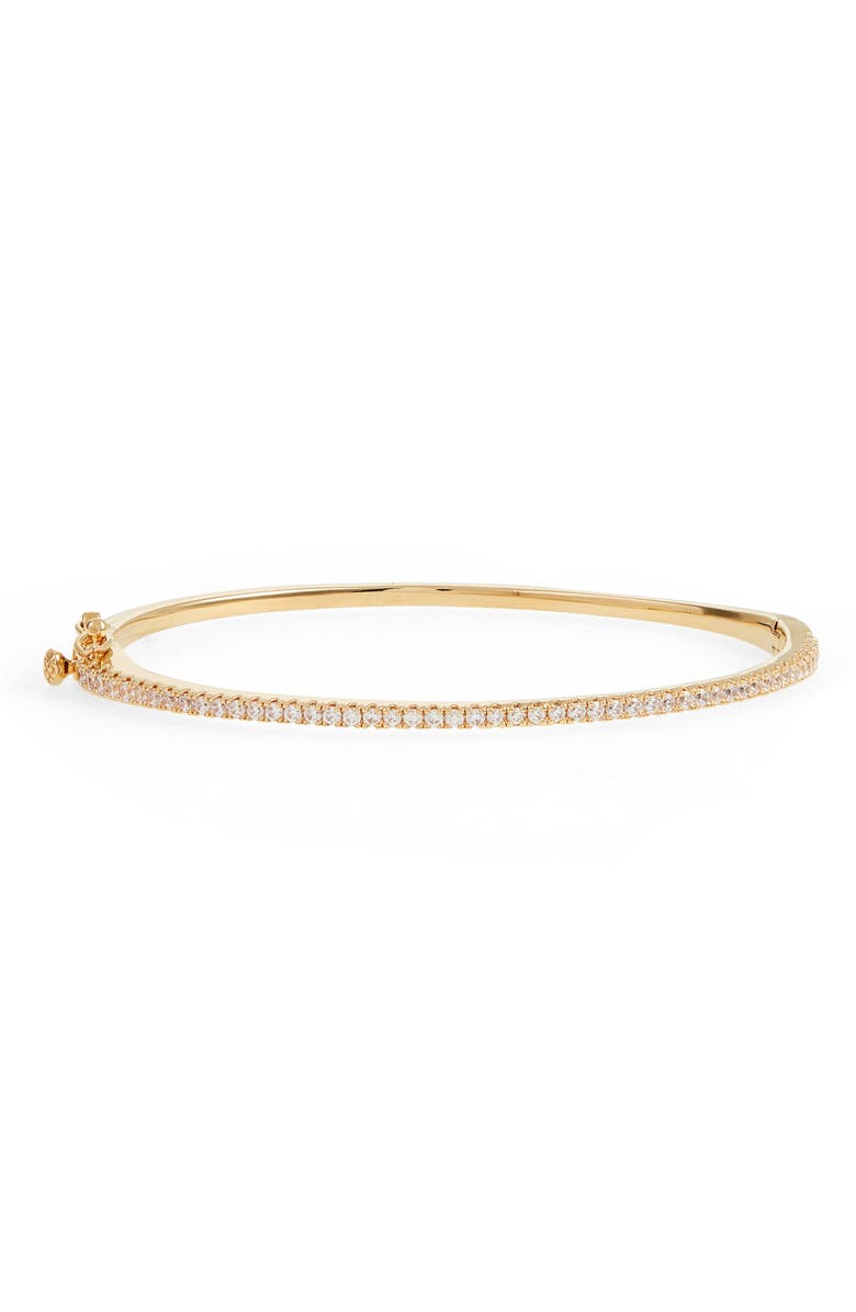 Nordstrom Delicate Cubic Zirconia Bangle, Main, color, Clear- Gold