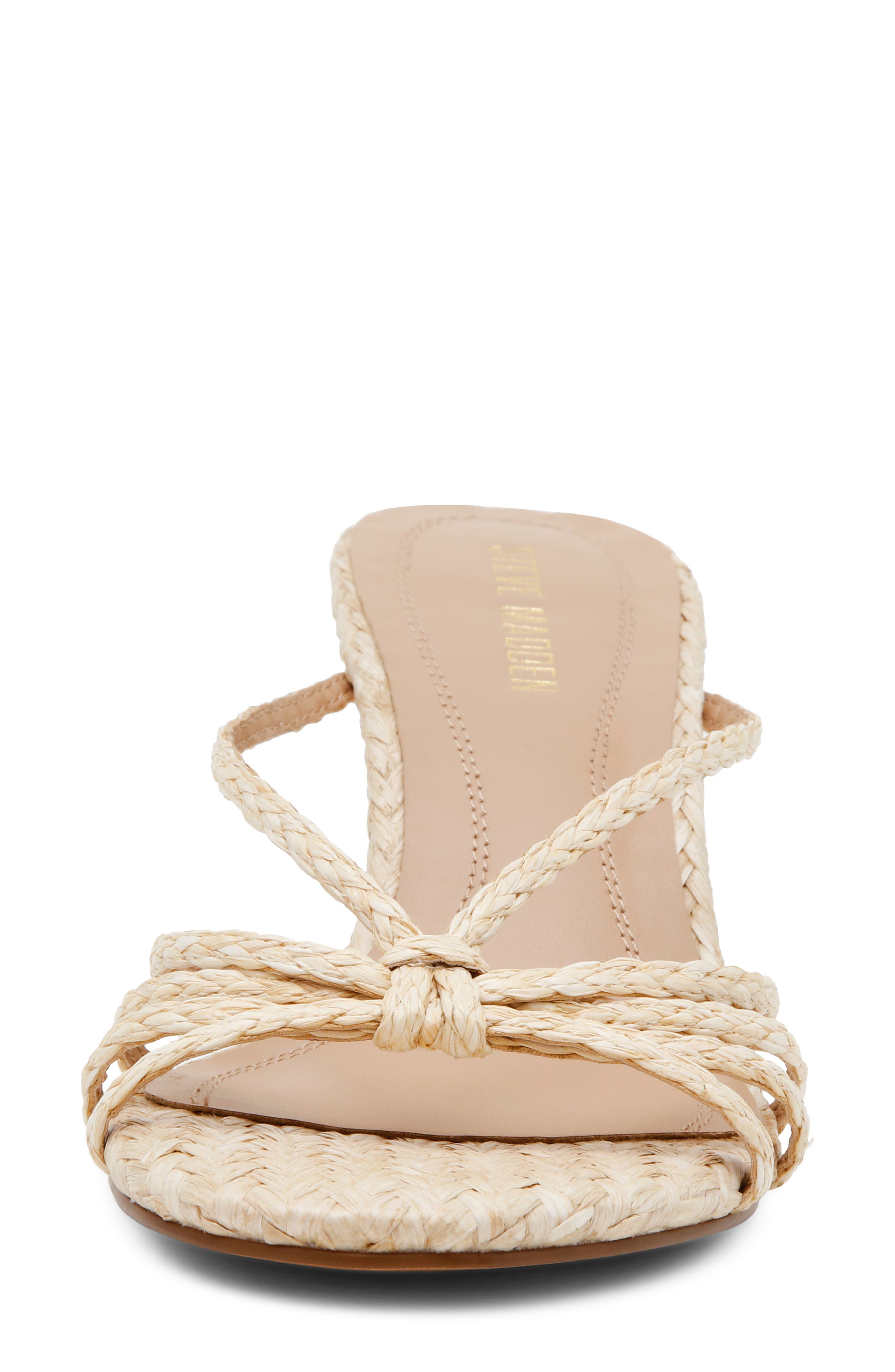 Edna Slide Sandal, Alternate, color, NATURAL RAFFIA