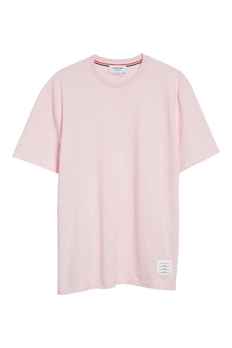 4-Bar Back Stripe Piqué T-Shirt, Main, color, 680 LT PINK