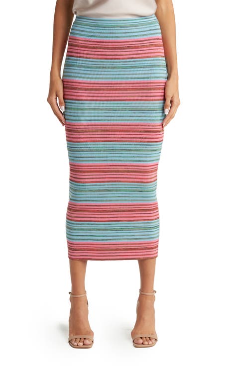 Riviera Stripe Pencil Skirt