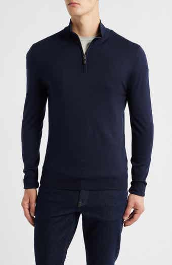 Canali Quarter Zip Wool Blend Sweater