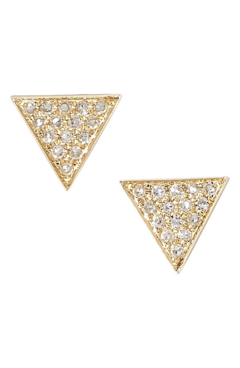 Dana Rebecca Designs 'Emily Sarah' Diamond Pavé Triangle Stud Earrings, Main, color, 