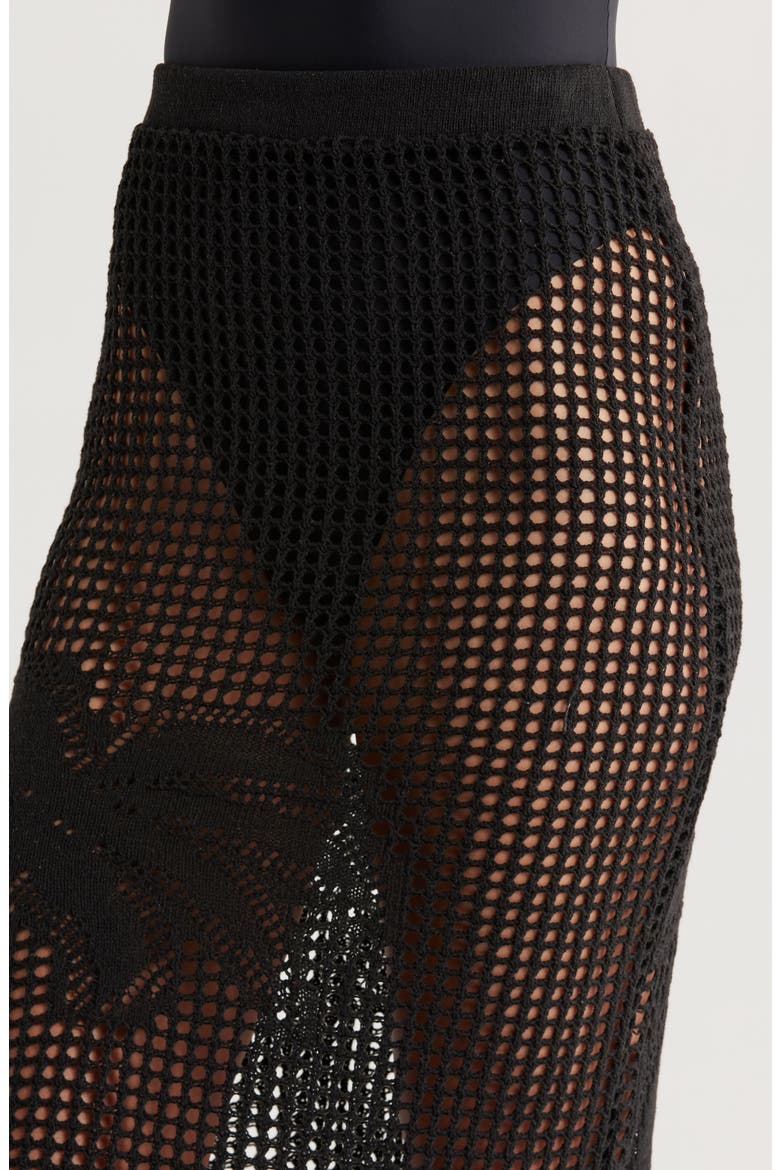 Ginger Garden Tano Sheer Cover-Up Skirt, Alternate, color, BLACK