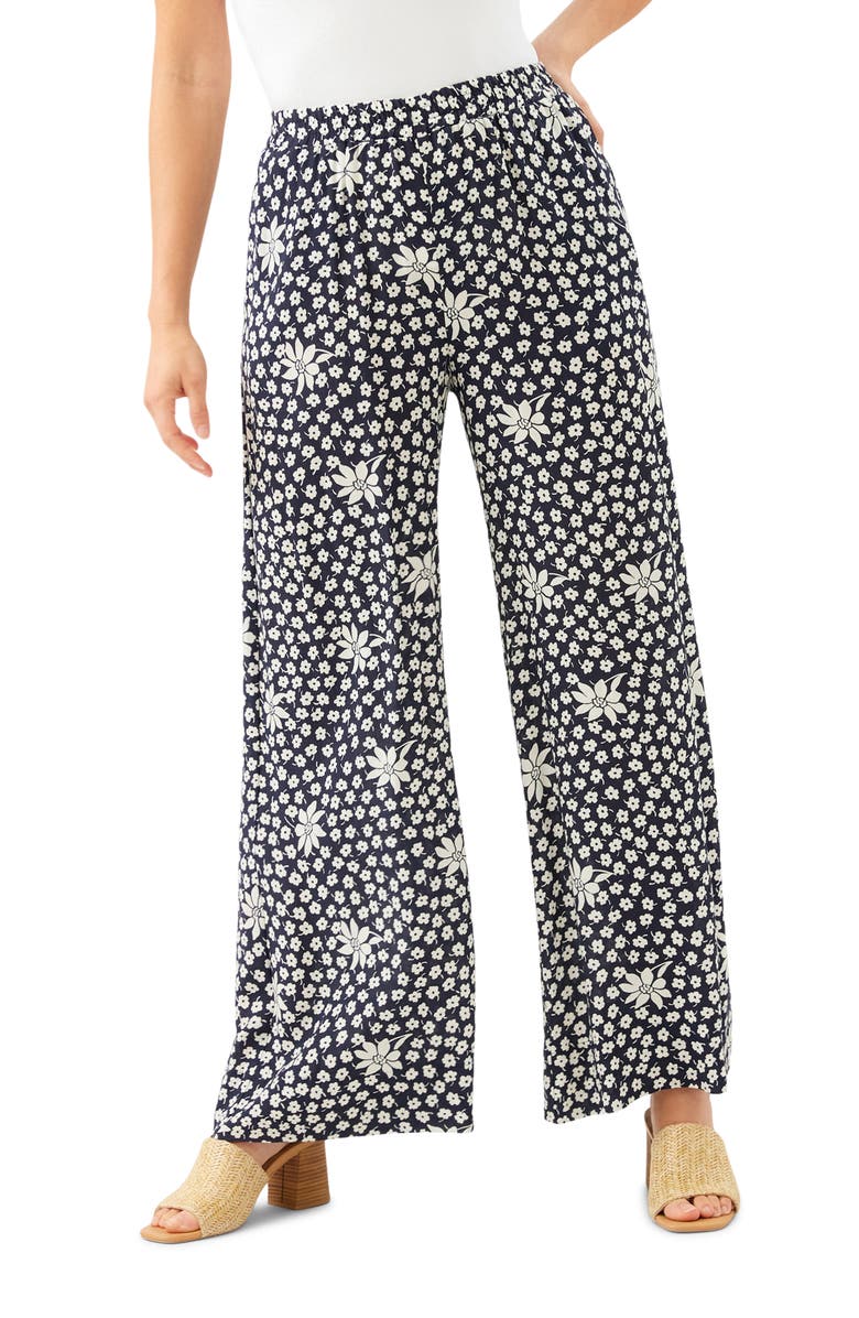 Karen Kane Floral Print Wide Leg Pants, Alternate, color, Floral Print