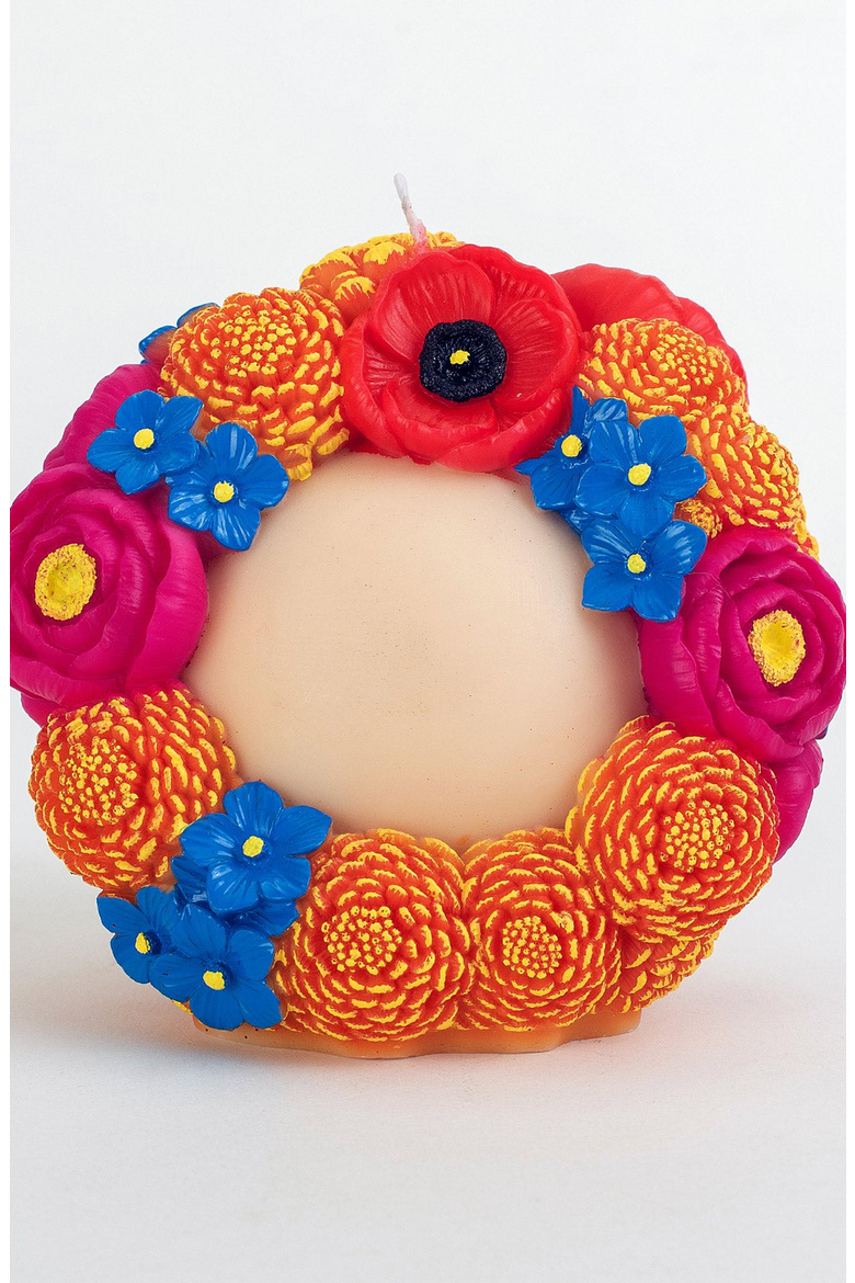 Dia De Los Muertos Scented Candle, Alternate, color, Off-white / Floral