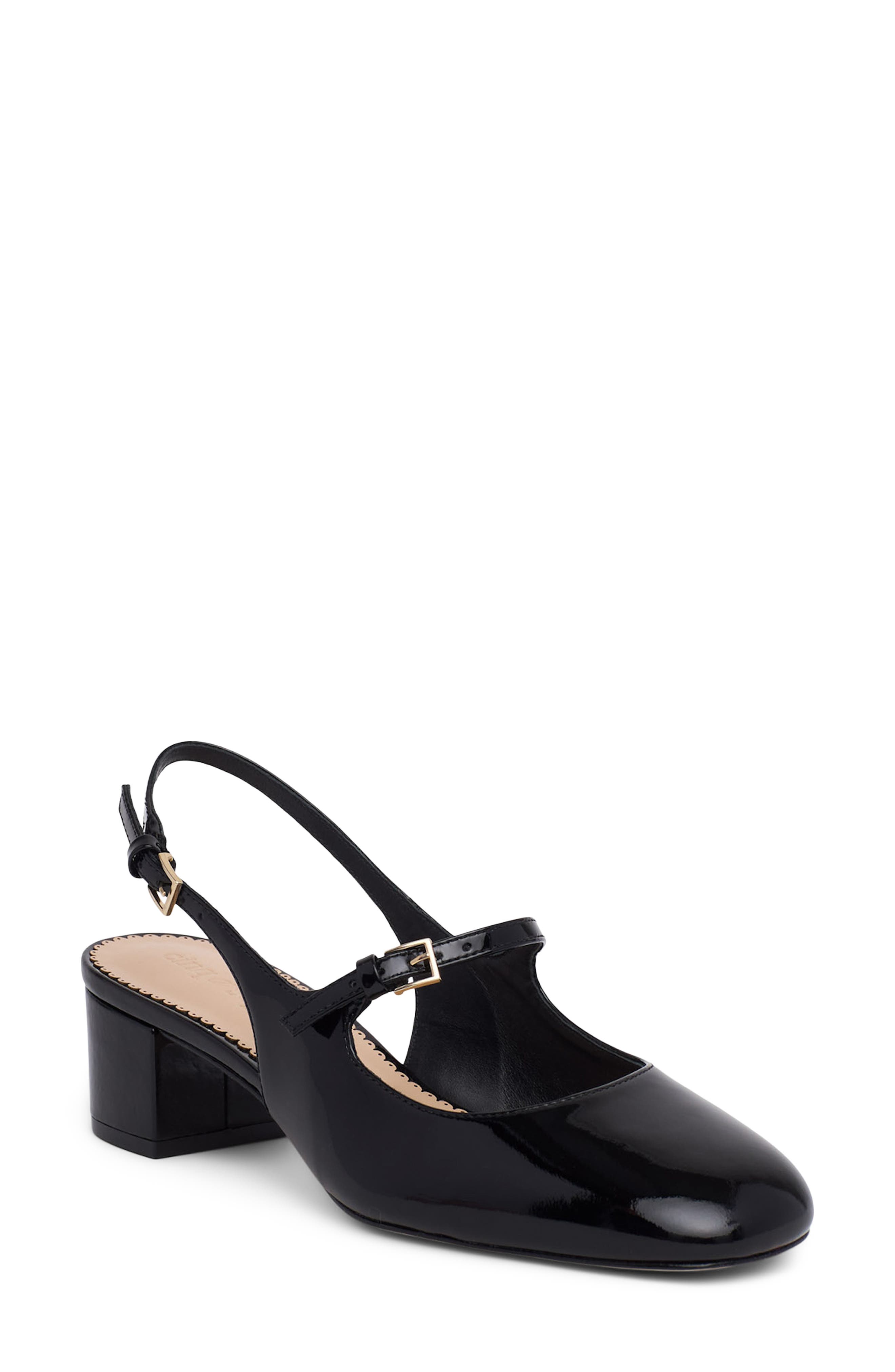 Cinq à Sept Diana Slingback Block Heel Pump, Main, color, Black