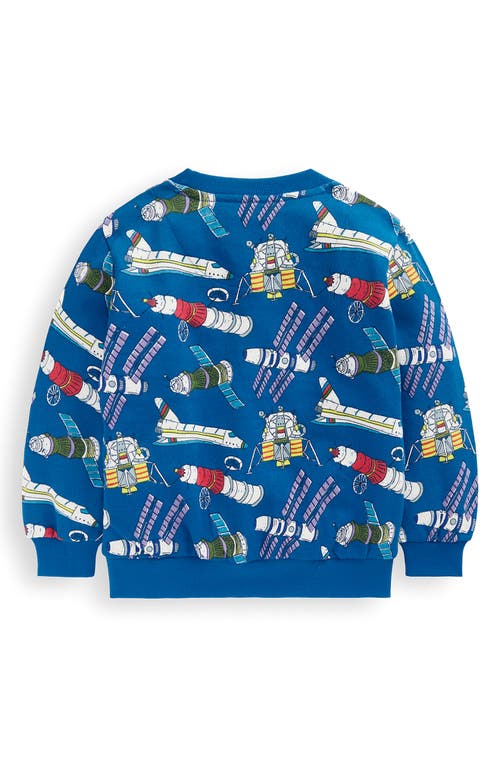 Mini Boden Kids' Satellite Print Cotton Sweatshirt In Blue