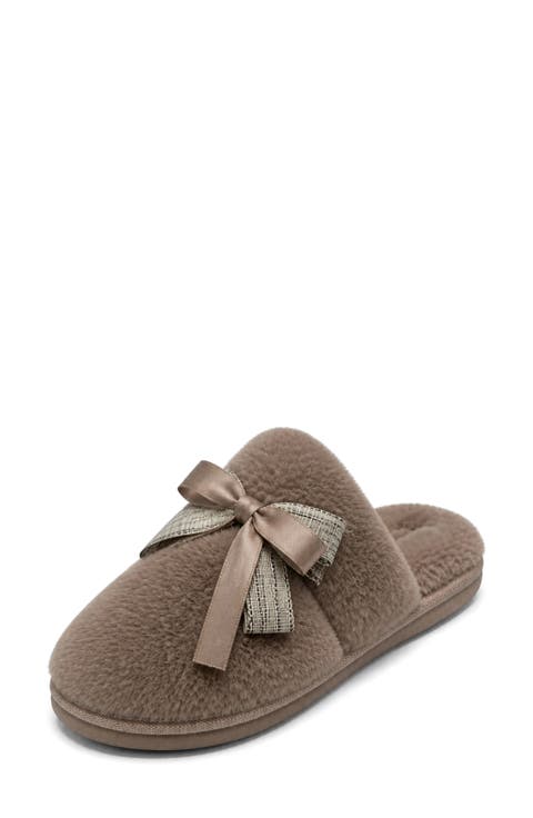 Butterfly Faux Fur Scuff Slipper