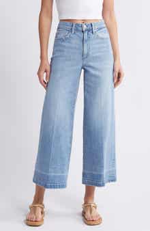 PAIGE Harper High Waist Ankle Wide Leg Jeans