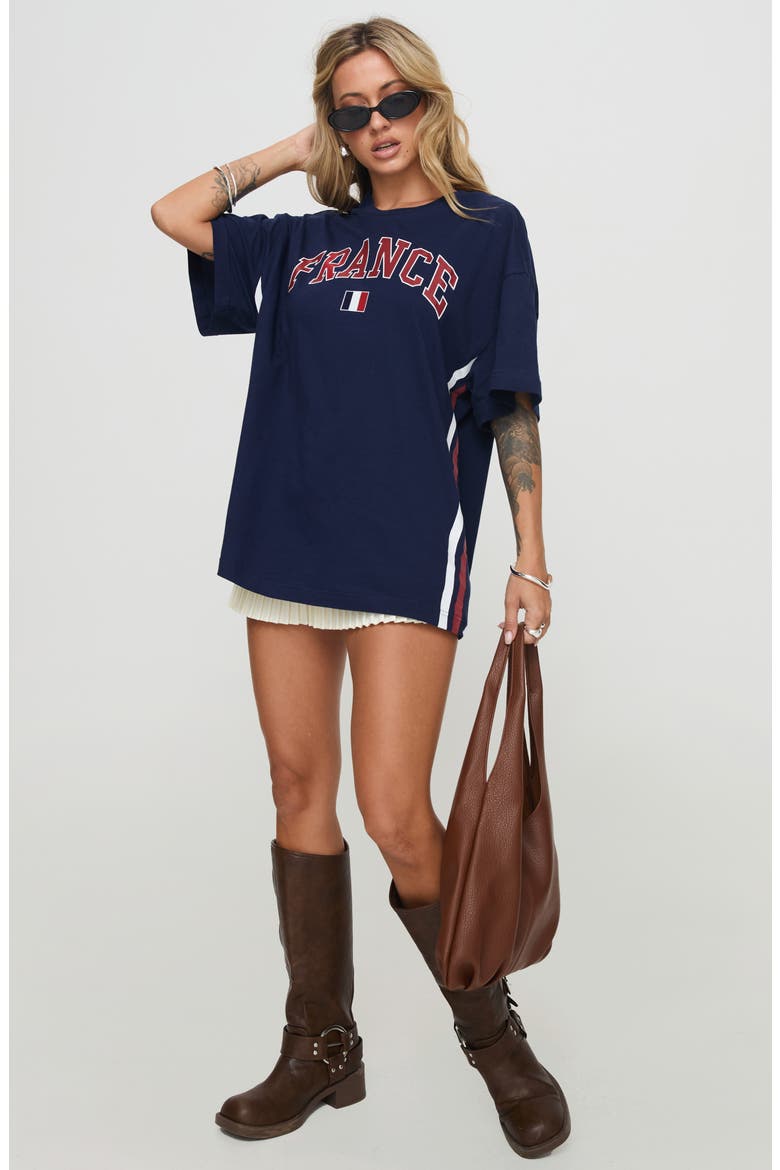 Goal France Oversize Graphic T-Shirt, Alternate, color, BLUE
