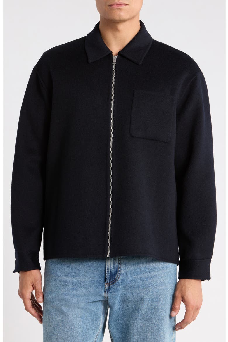 Double Face Zip Shirt Jacket, Alternate, color, DARK NAVY