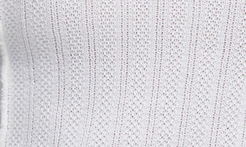 Desigual Charm Pointelle Stretch Cotton Top In White