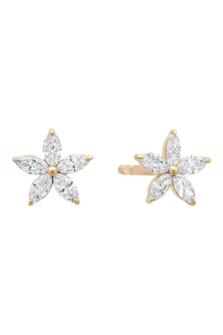 18k Gold Diamond Star Stud Earrings, Main, color, 18K YELLOW GOLD