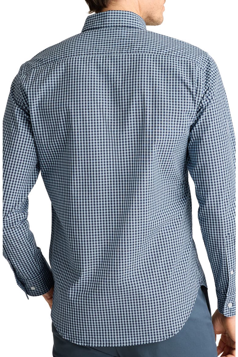 Raliegh Slim Fit Gingham Check Button Down Shirt, Alternate, color, NAVY/ BLUE
