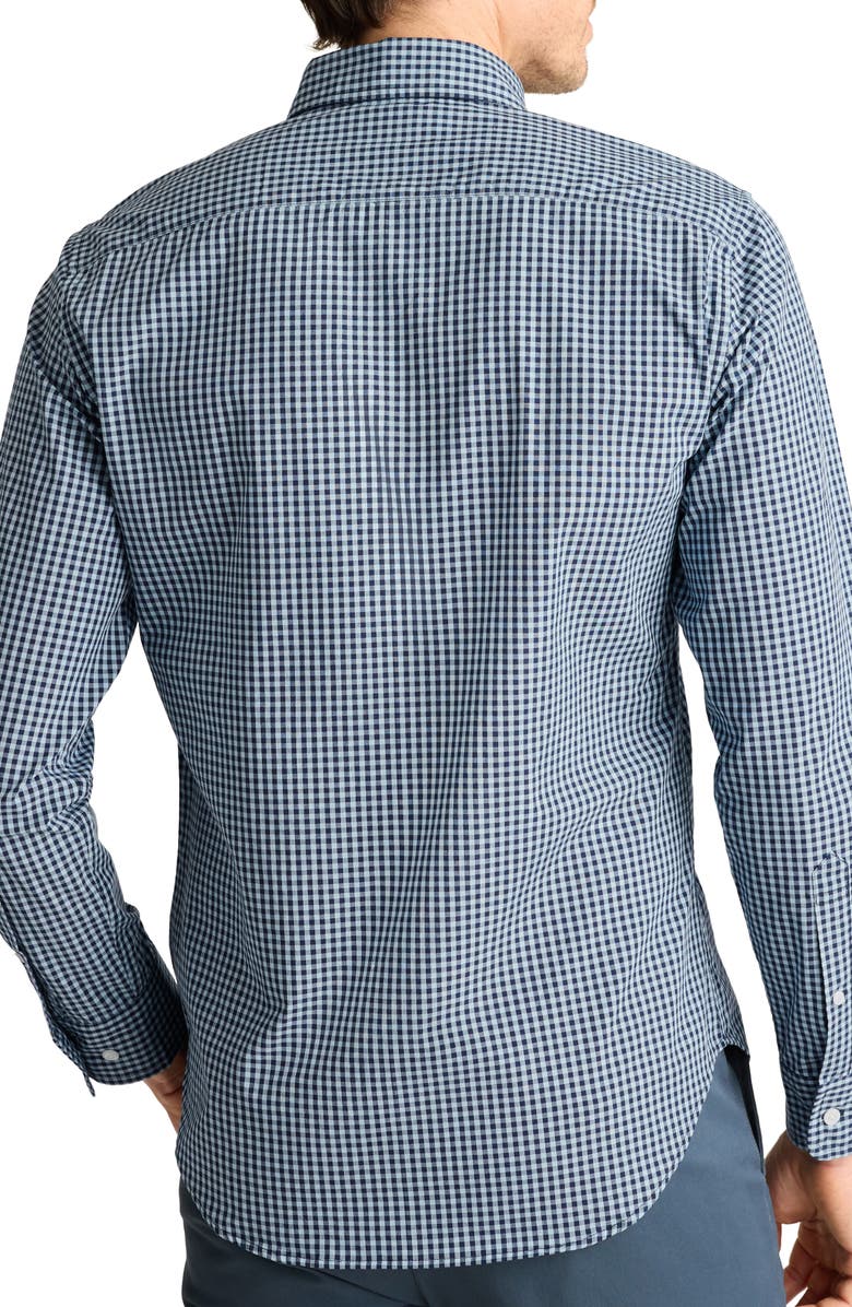 Bonobos Raliegh Slim Fit Gingham Check Button Down Shirt, Alternate, color, Navy/ Blue