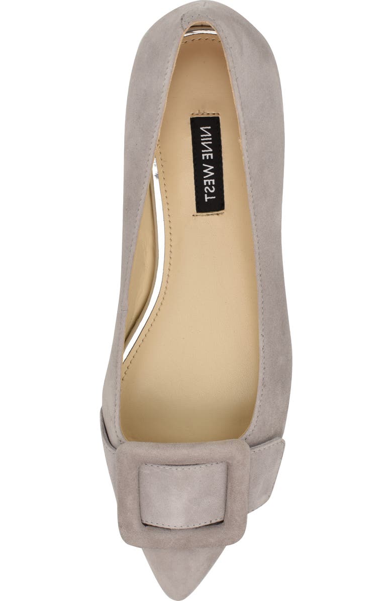 Nine West Jesike Pointed Toe Flat, Alternate, color, Light Grey