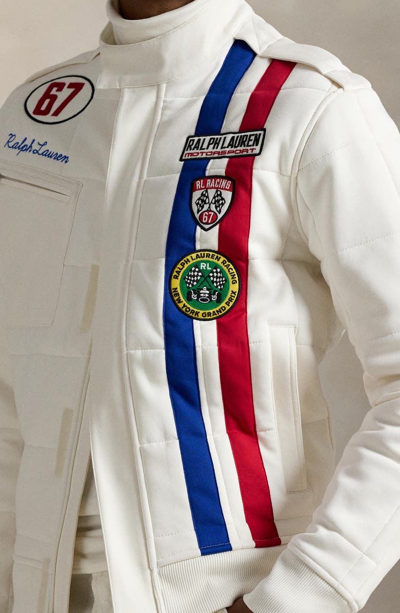 Polo Ralph Lauren Quilted Stretch Double-Knit Track Jacket, Alternate, color, 