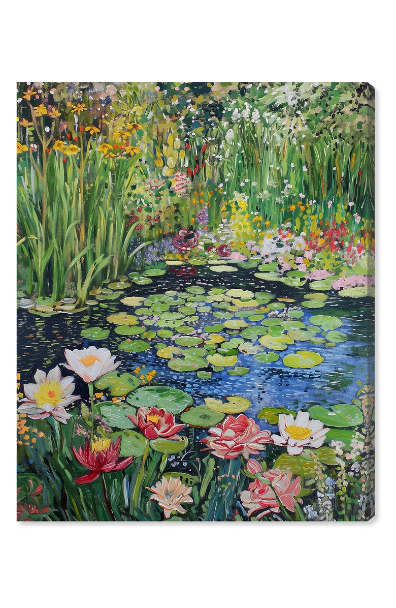 Wynwood Studio Impressionist Pond Canvas Wall Art, Main, color, Green