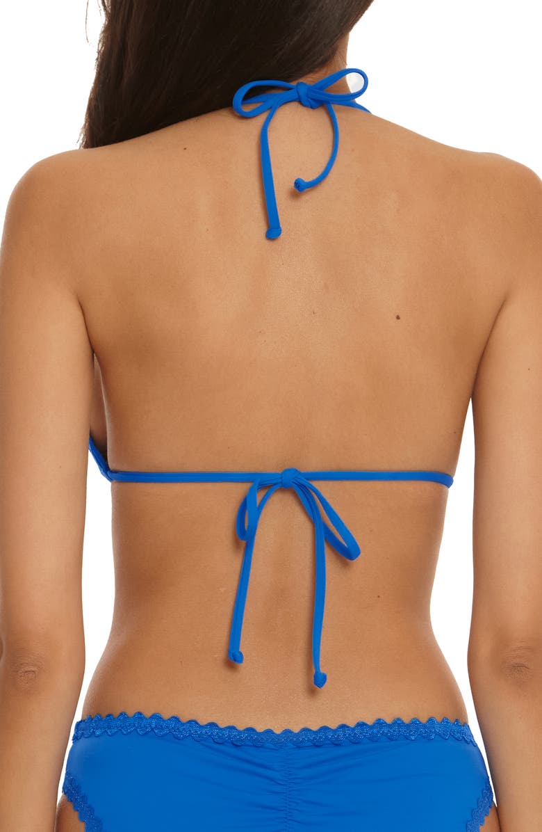 Becca Bella Triangle Bikini Top, Alternate, color, True Blue
