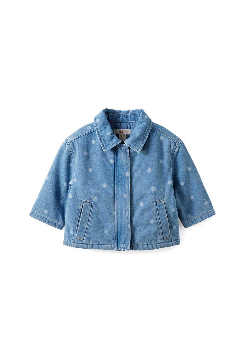 Rae Denim Jacket, Main, color, Burleigh Blue Wash Polka Dot