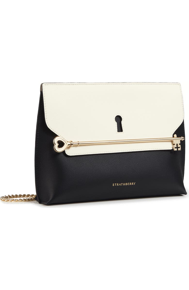 Strathberry East/West Stylist Keyhole Leather Clutch, Alternate, color,