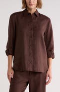 rag & bone Max Long Sleeve Linen Button-Up Shirt