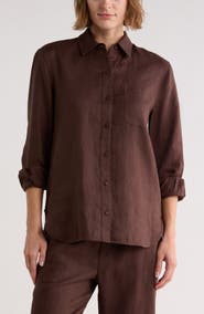rag & bone Max Long Sleeve Linen Button-Up Shirt