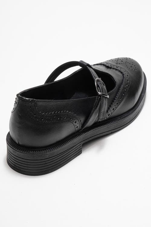 Forever & Always Shoes Janney Leather Strap Loafers In Black
