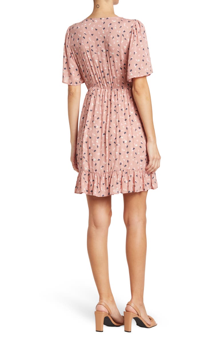 Lush Flutter Sleeve Midi Flounce Dress, Alternate, color,