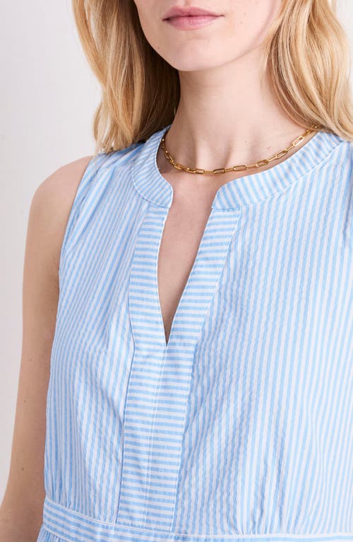 Vineyard Vines Harbor Seersucker Sundress In Seersucker-jake Blue