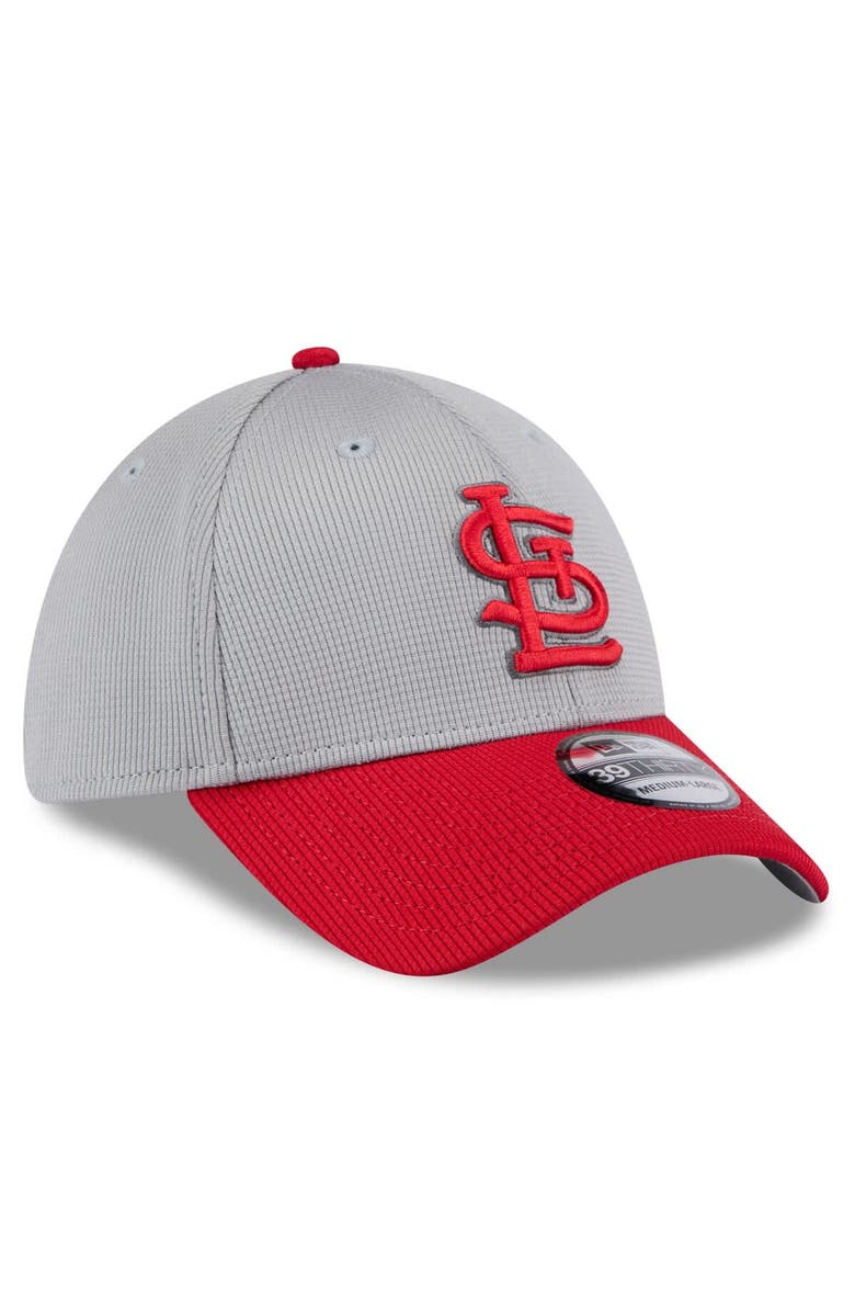 New Era Men's New Era  Gray/Red St. Louis Cardinals 2025 Batting Practice 39THIRTY Flex Hat, Alternate, color, 