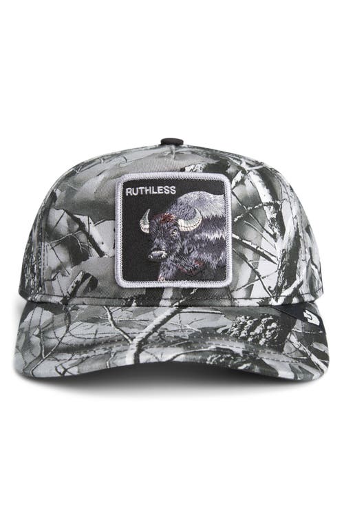 Goorin Bros . Ruthless Camo Embroidered Patch Trucker Hat In Gray