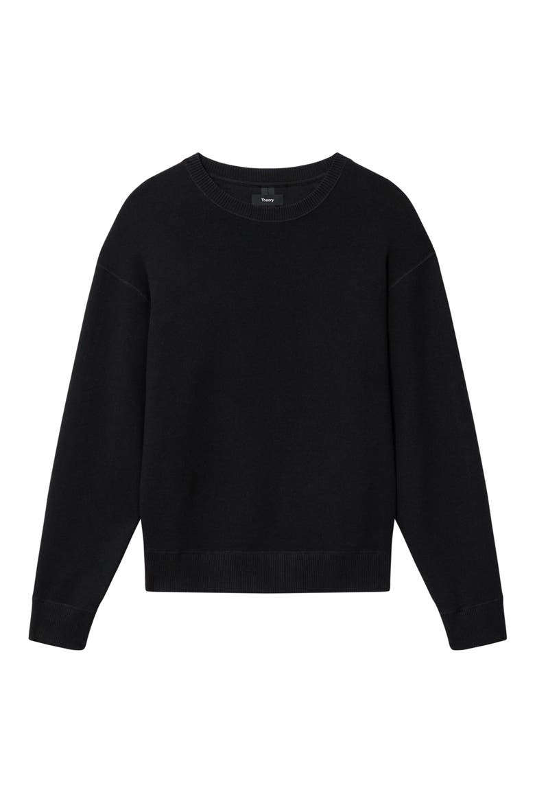Relaxed Fit Crewneck Sweater, Alternate, color, BLACK