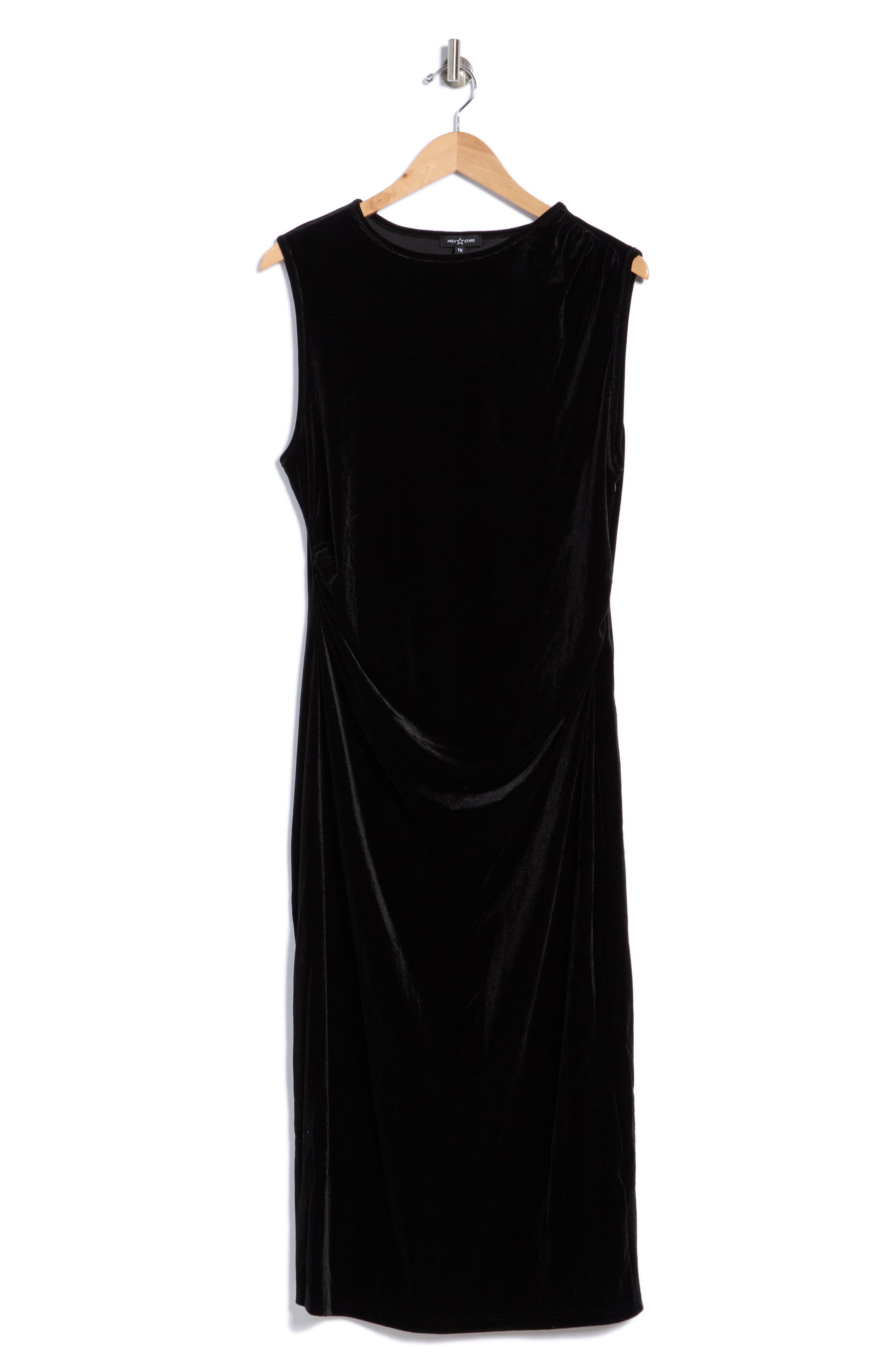 Velvet Draped Maxi Dress