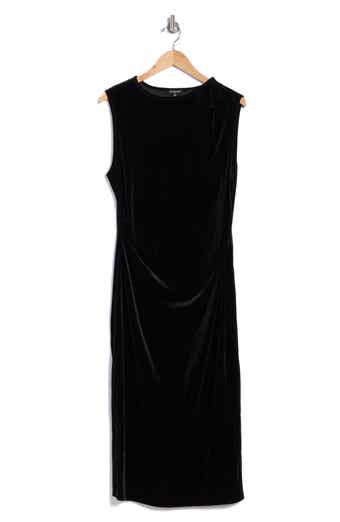 Velvet Draped Maxi Dress