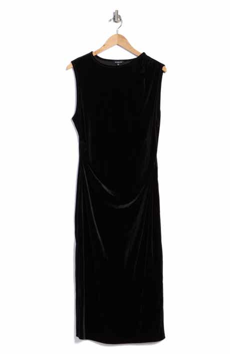 Velvet Draped Maxi Dress