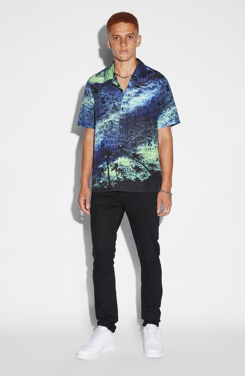 KSUBI KSUBI SPACE PALM LYOCELL CAMP SHIRT 