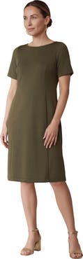 Jessica London Perfect Ease Short-Sleeve Shift Dress