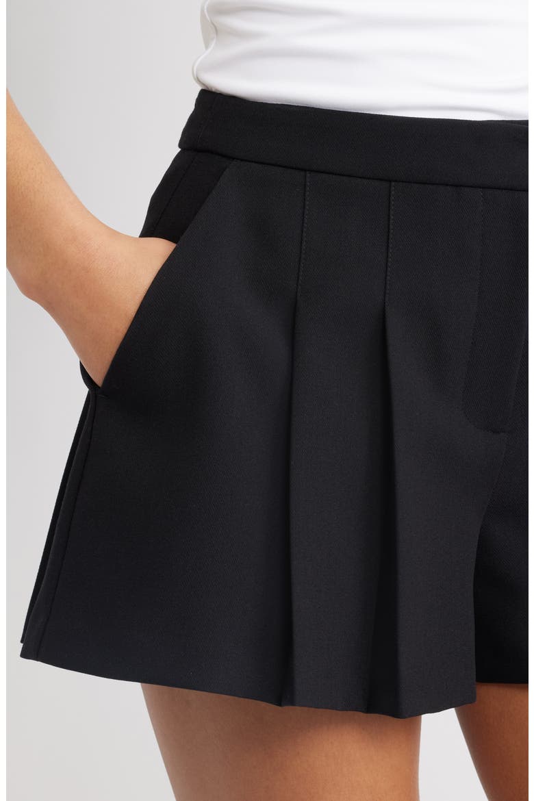 The Icon Pleated Shorts, Alternate, color, BLACK
