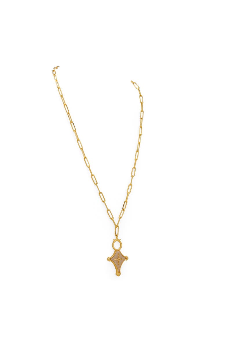 CRUZ NECKLACE, Alternate, color, Gold Plated