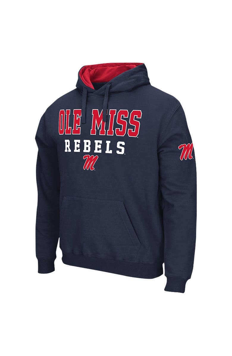 COLOSSEUM Men's Colosseum Navy Ole Miss Rebels Sunrise Pullover Hoodie, Alternate, color, Navy