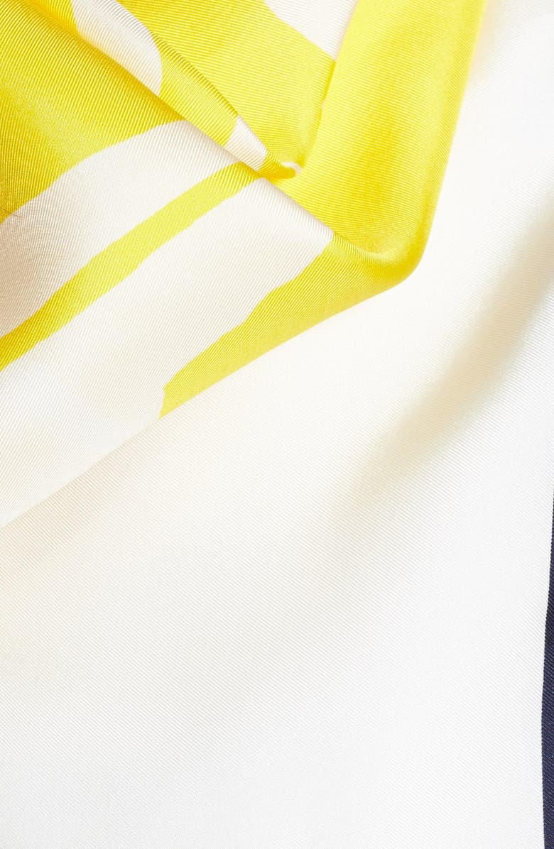 Kate Spade New York 'lemon slice' silk scarf, Alternate, color,